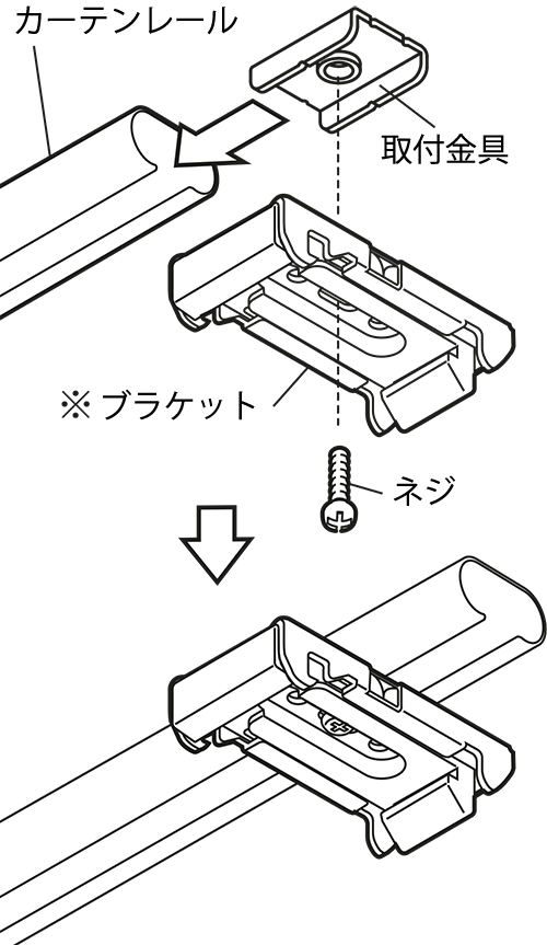 ブラケット取り付け方